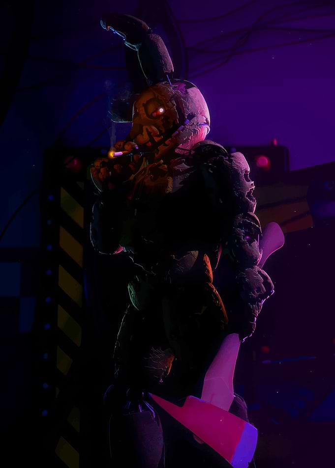 Springtrap Smoking in Dark Room