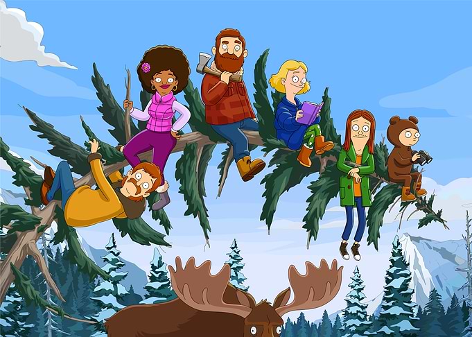 The Great North Cartoon Family Portrait