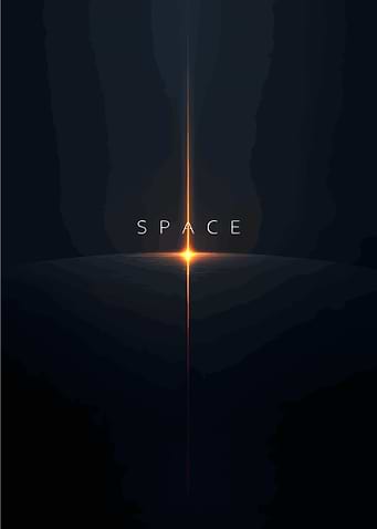 Abstract Space Art with Light Beam