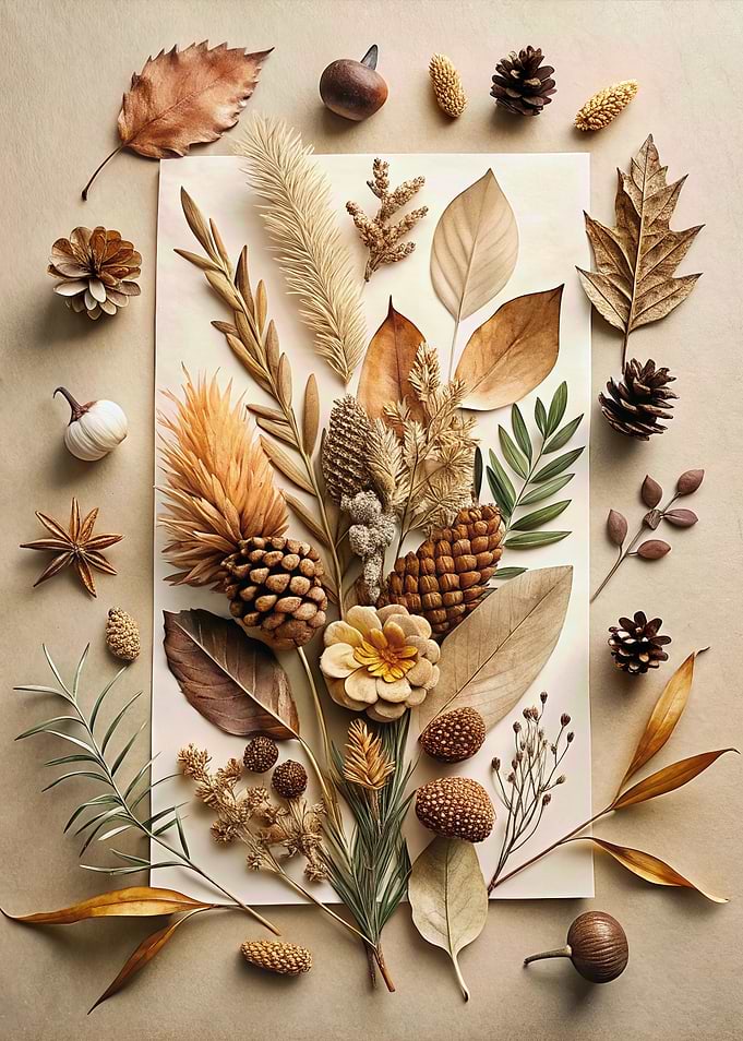 Autumnal Still Life with Natural Elements