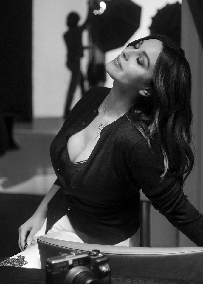 Black and White Portrait of Woman