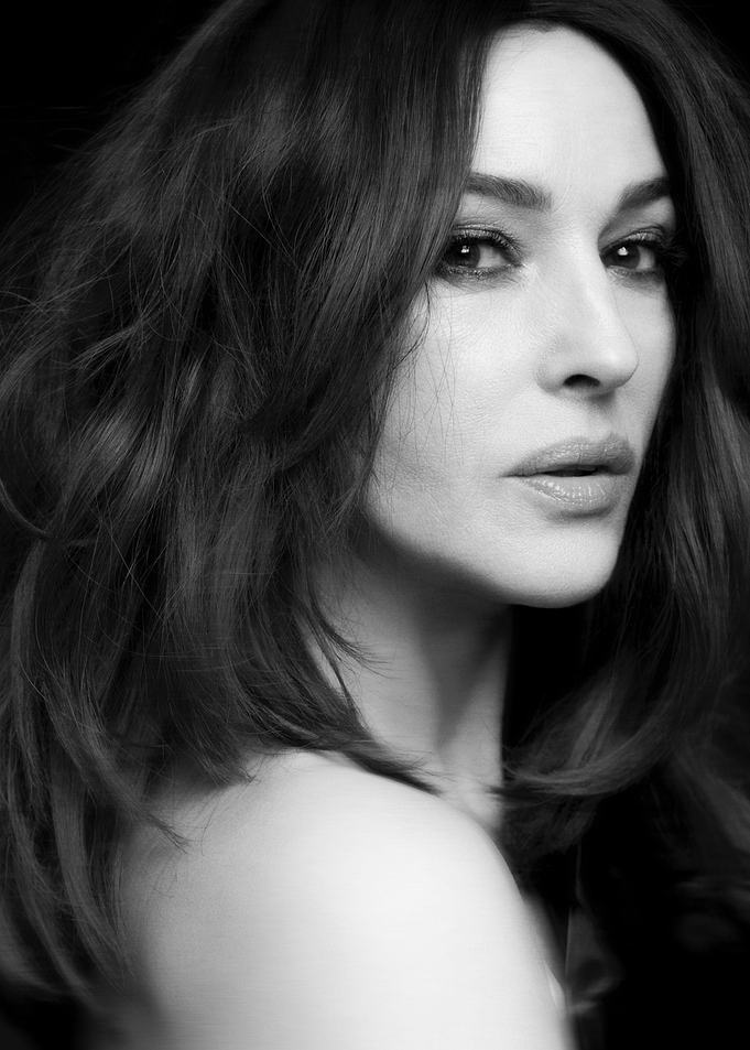 Monica Bellucci Black and White Portrait