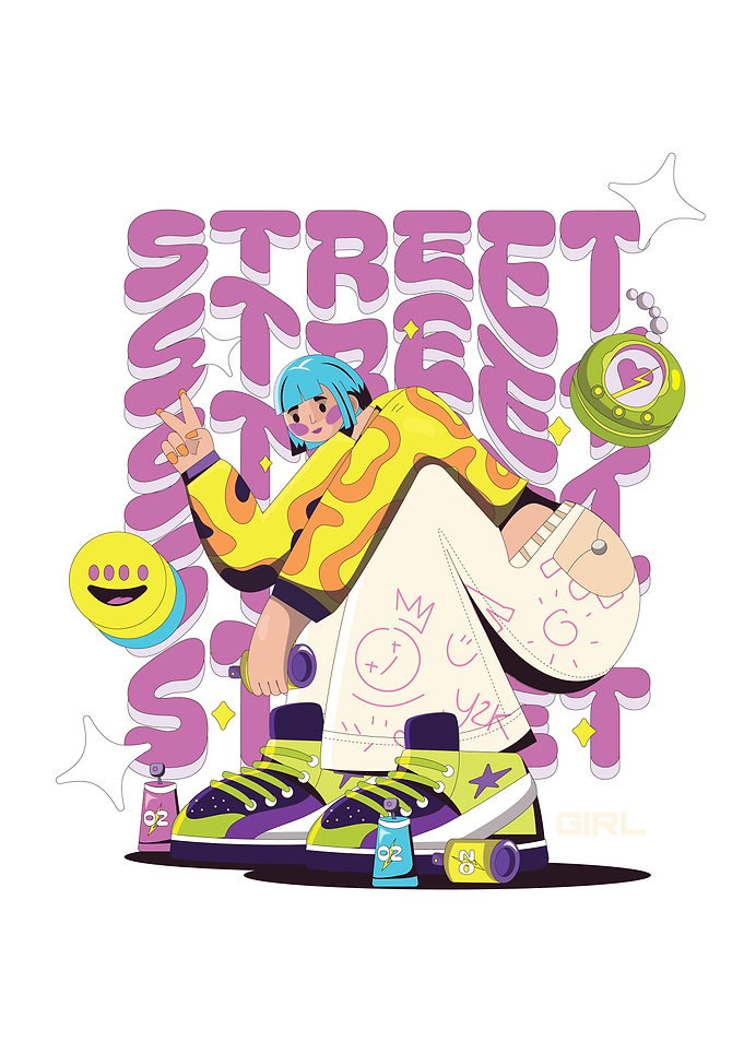 Street Style Girl with Y2K Aesthetic