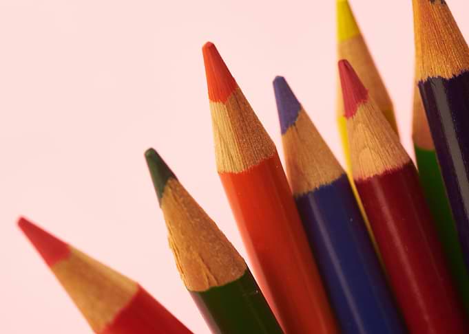 Colorful Pencils Close-Up