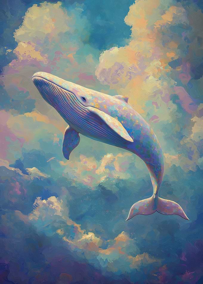 Whale in the Sky Painting