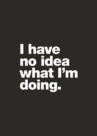 I have no idea what I'm doing.