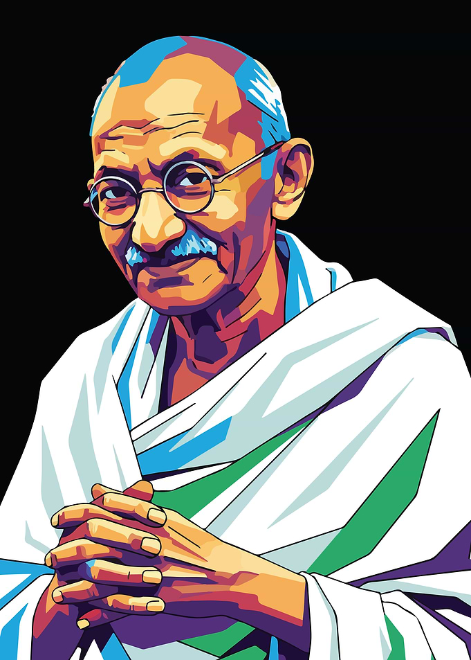 Mahatma Gandhi Portrait Pop Art