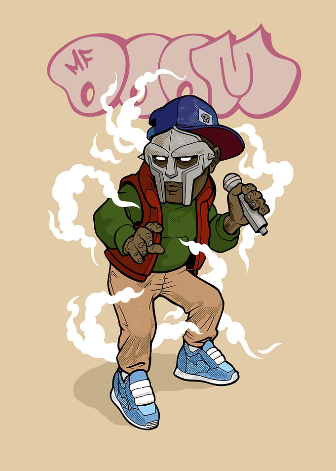 MF DOOM Cartoon Illustration