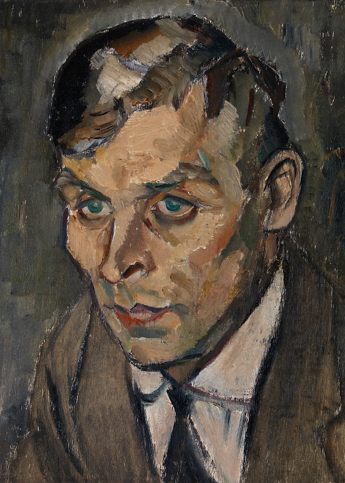 Painted Portrait of a Man in Suit