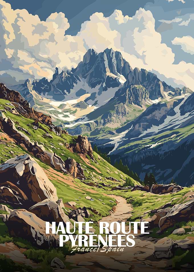 Haute Route Pyrenees Landscape Art