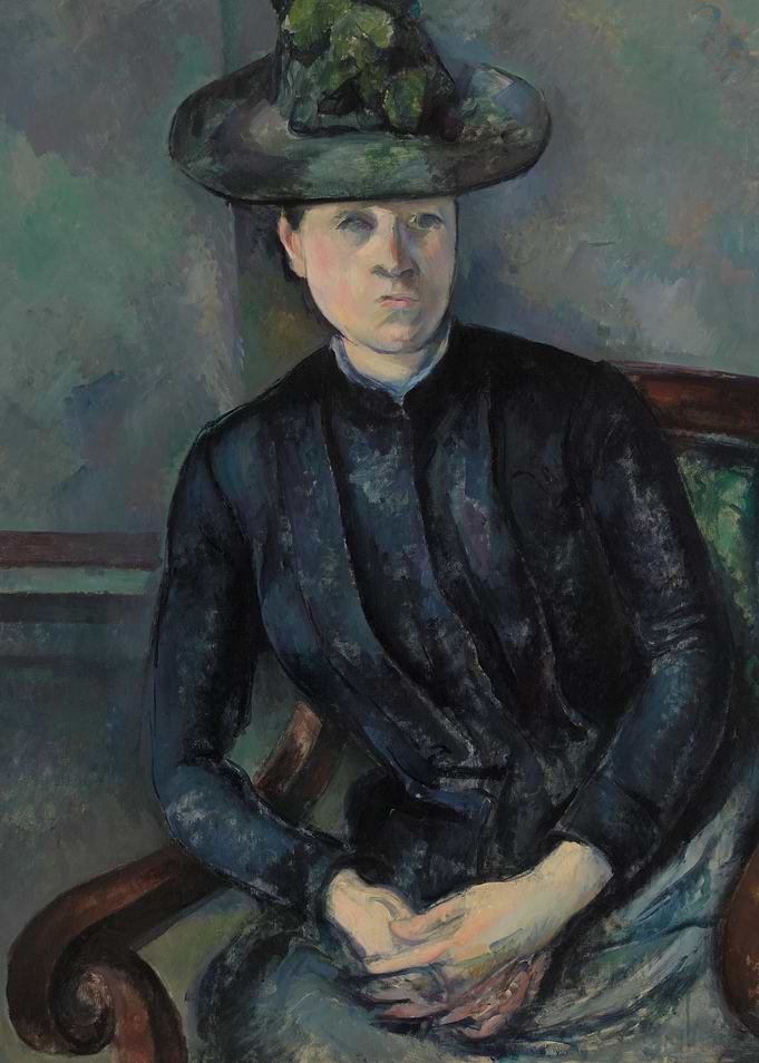 Woman in Green Hat Painting