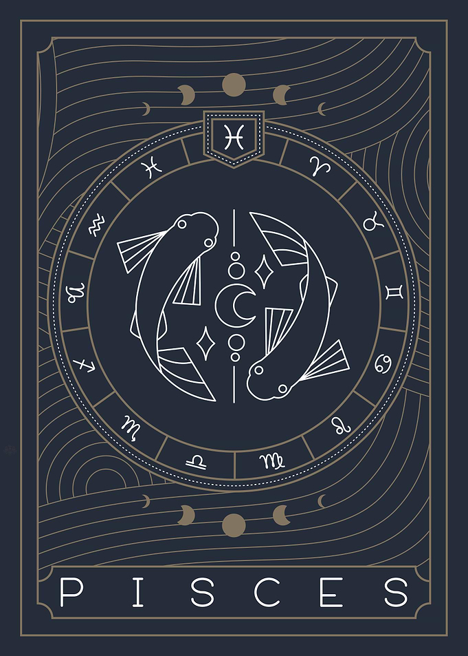 Pisces Zodiac Sign Art