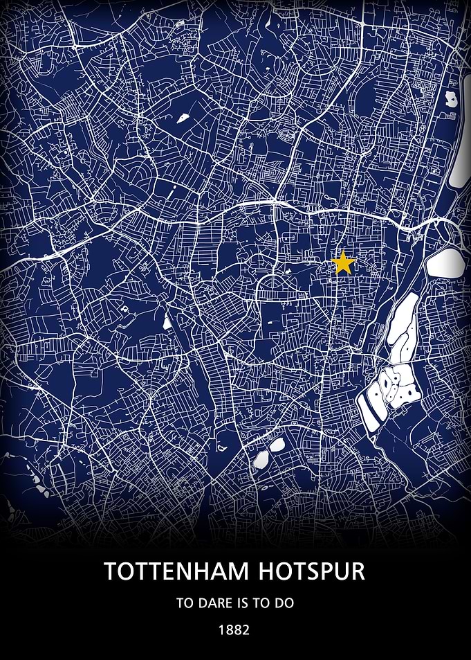 Tottenham Hotspur Map Art