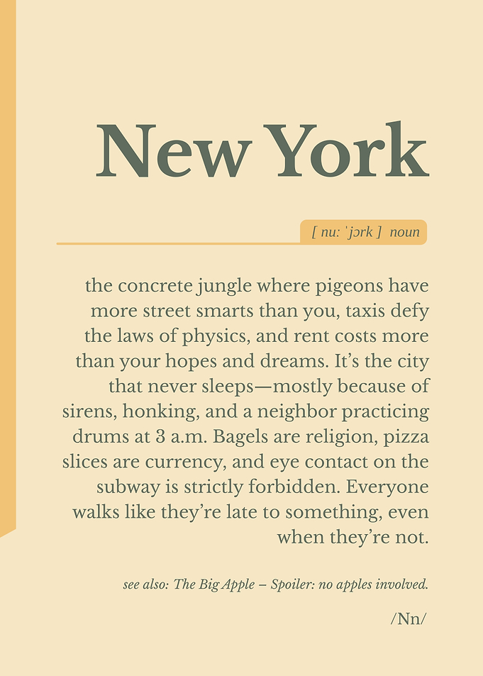 Funny New York Definition