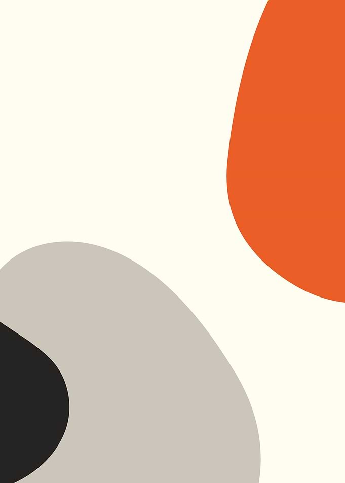 Abstract Shapes in Orange, Gray, Black