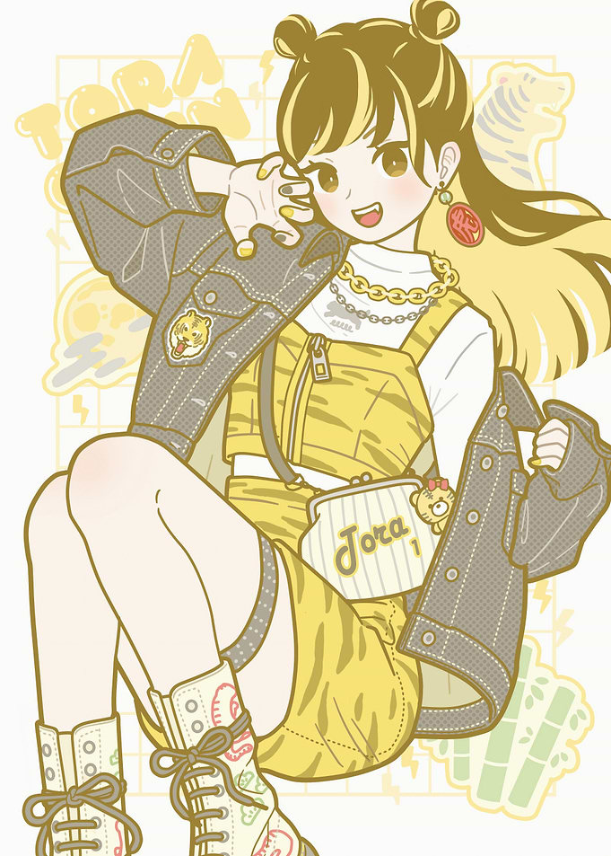 Anime Girl in Tiger-Themed Fashion