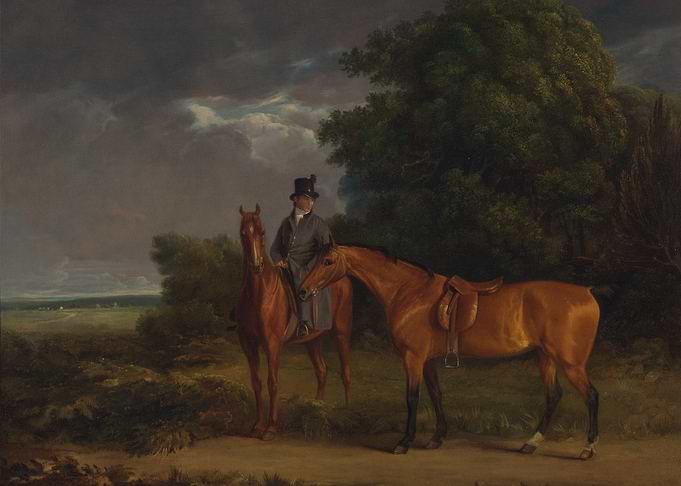 Equestrian Portrait with Two Horses