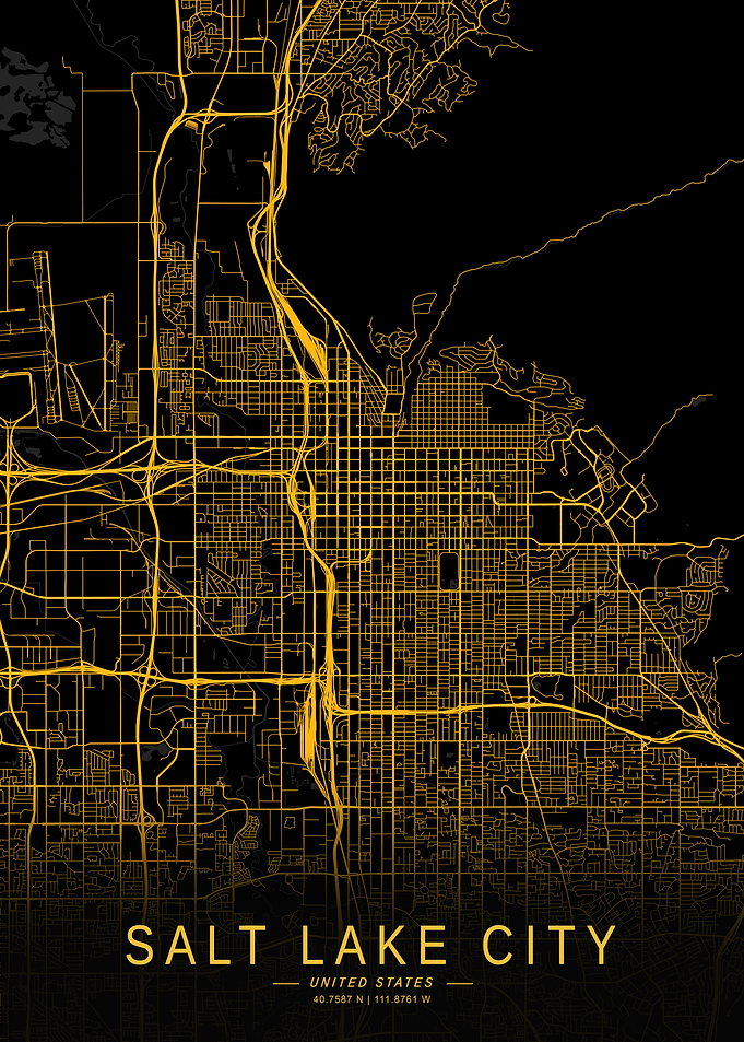 Golden Salt Lake City Map