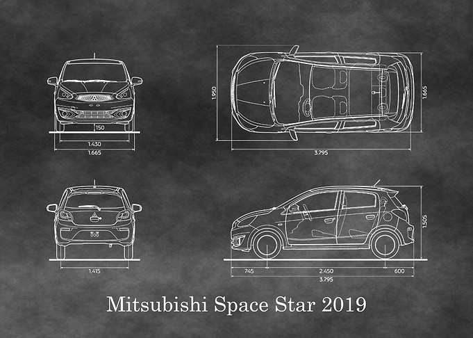 Mitsubishi Space Star 2019 Blueprint