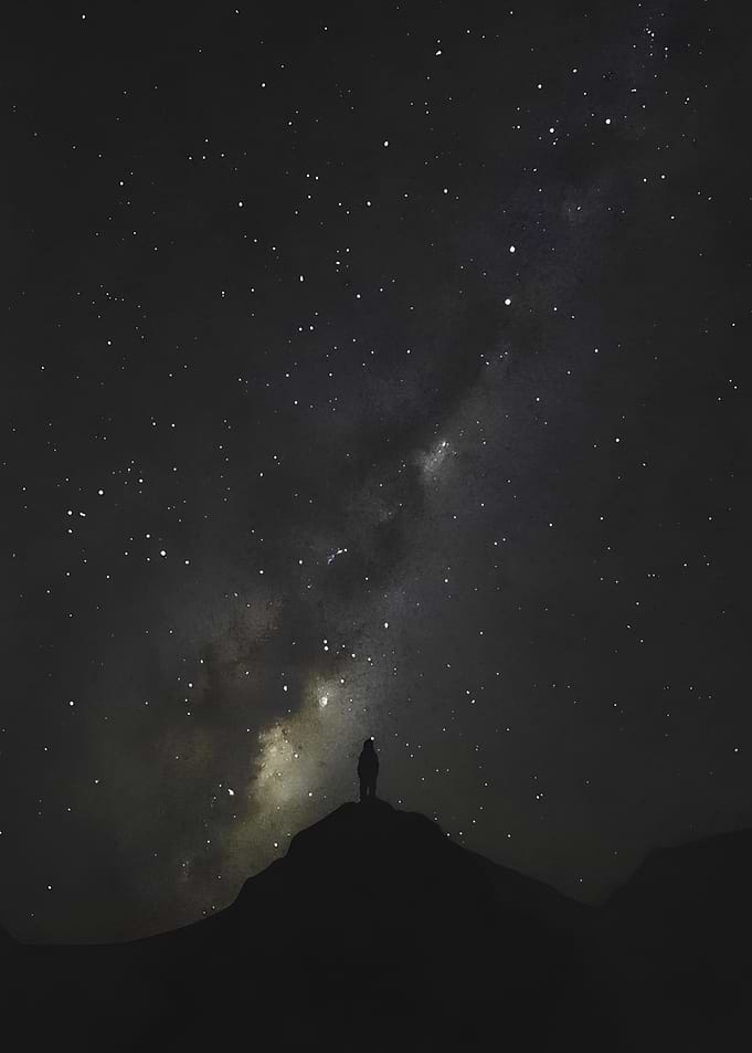 Silhouette Under the Milky Way