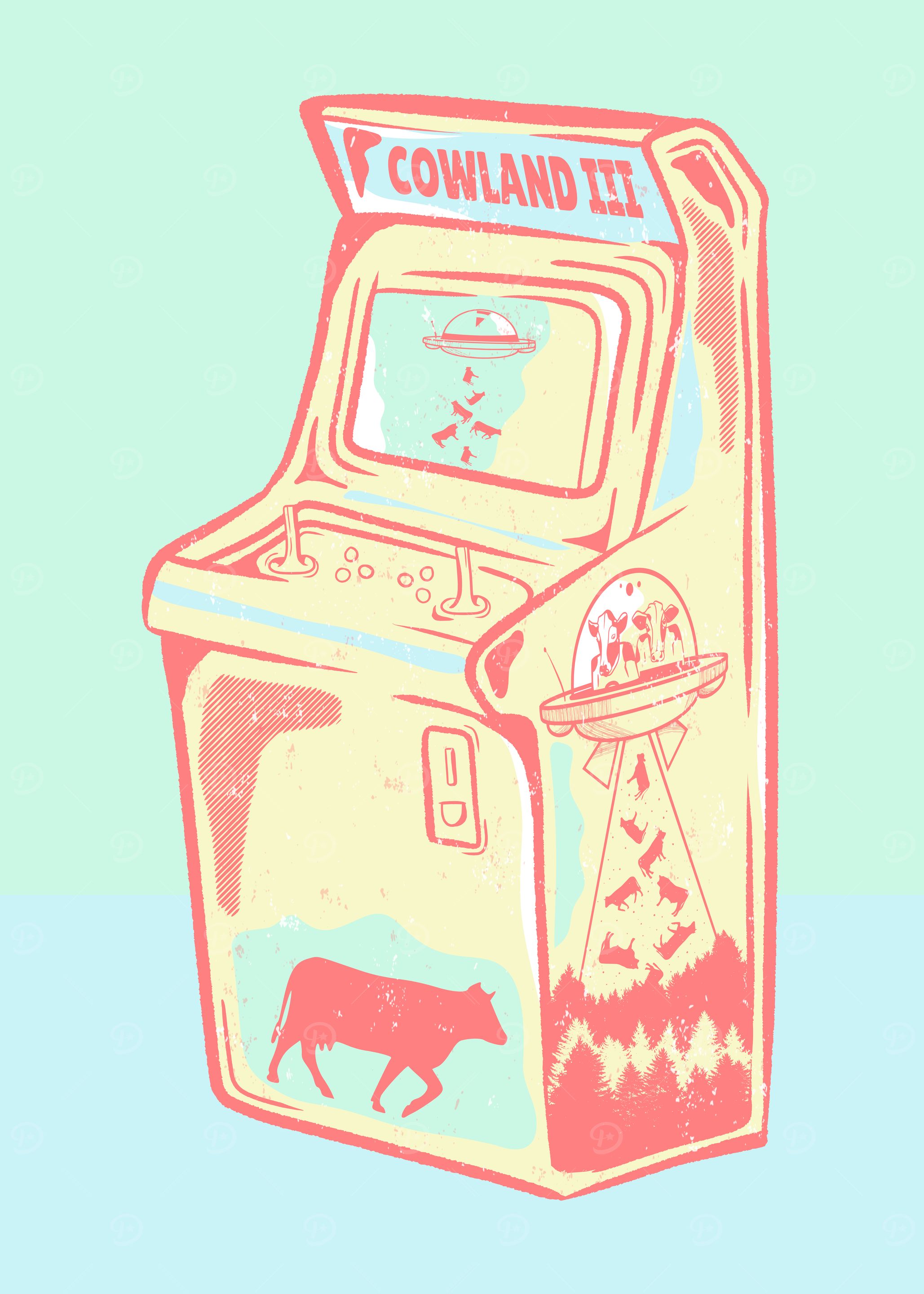 Retro Arcade Machine Illustration