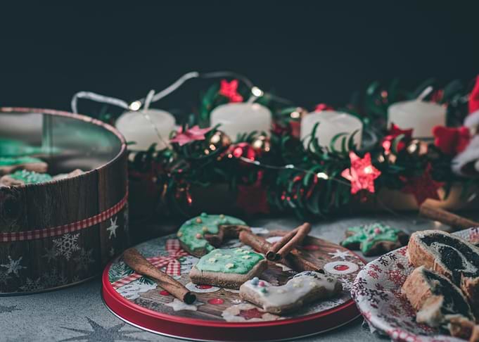 Festive Christmas Cookies and Decorations