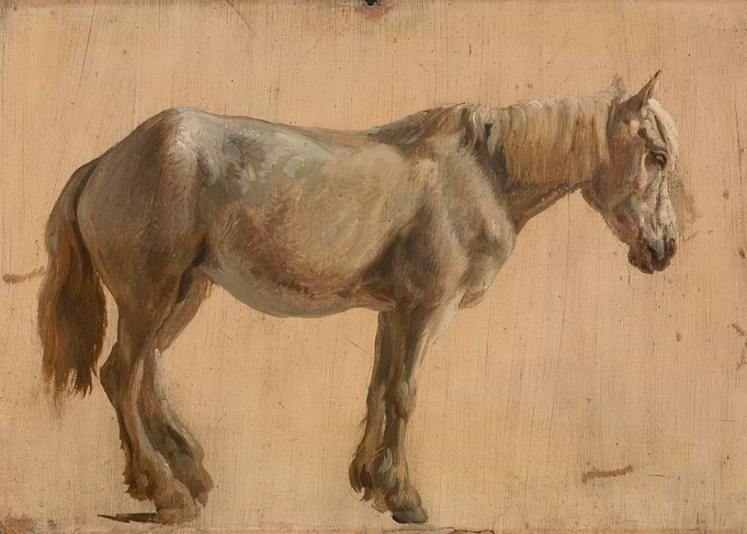 Horse Painting on Wood Panel