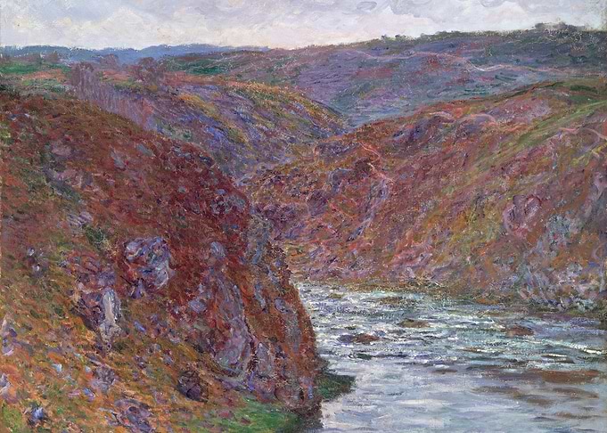 Impressionist River Landscape Painting