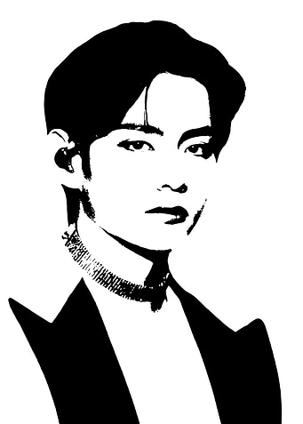 Black and White Portrait of V
