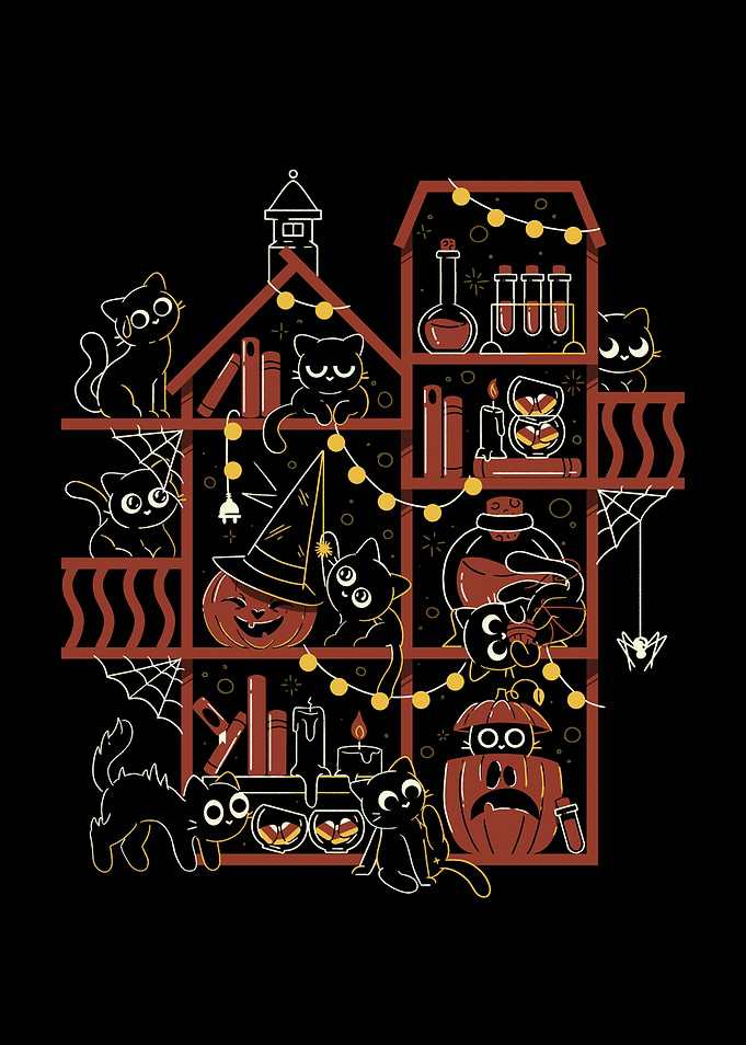 Happy Meoween Black Cat Halloween