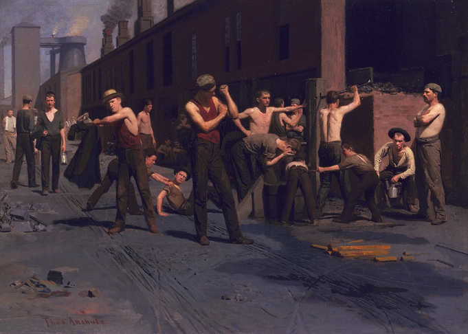 The Strike by Thomas Anshutz painting