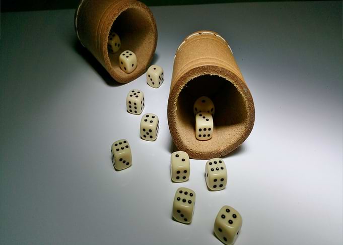 Dice and Cups Still Life
