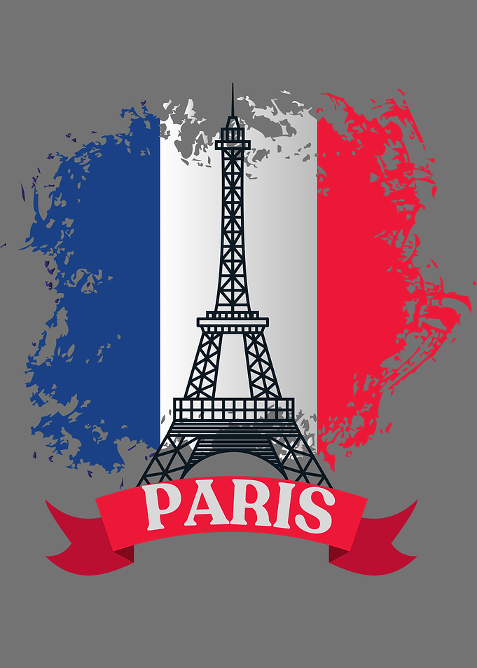 Eiffel Tower Paris France Flag