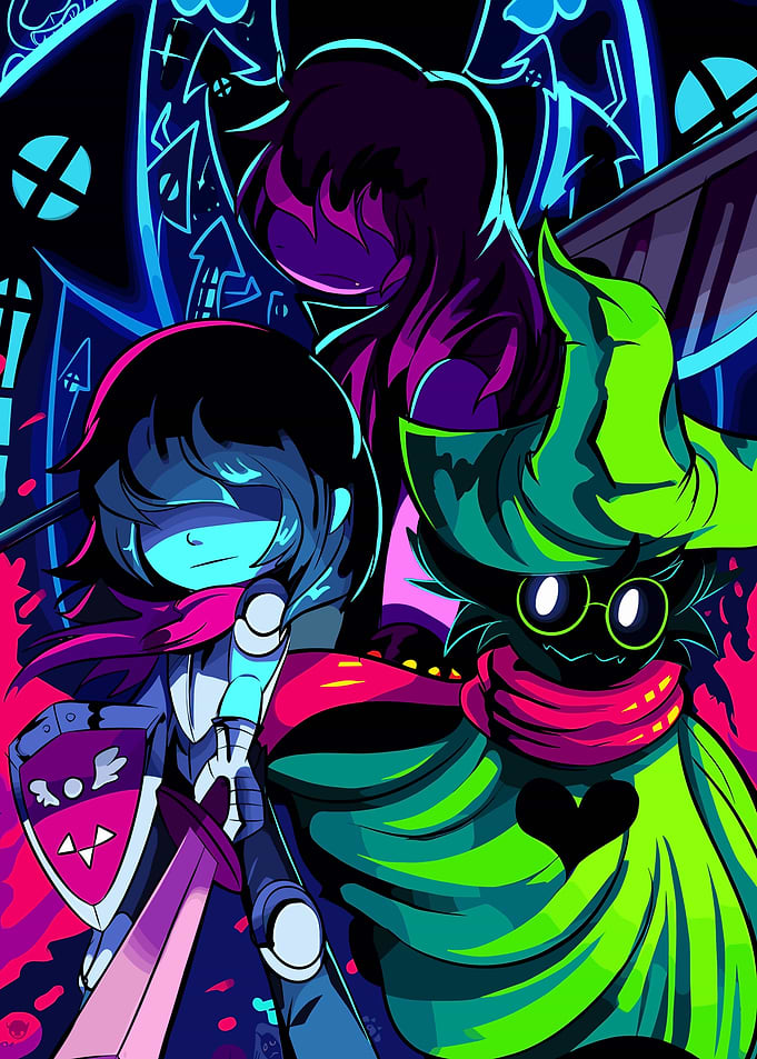 Deltarune characters: Kris, Susie, Ralsei