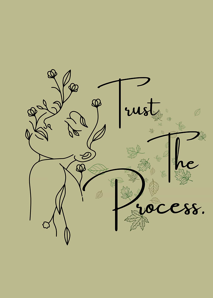 Trust the Process Minimalist Art