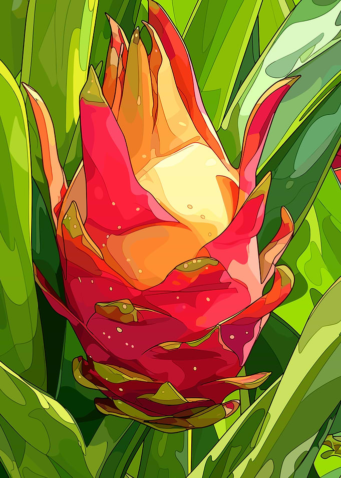 Dragon Fruit Illustration