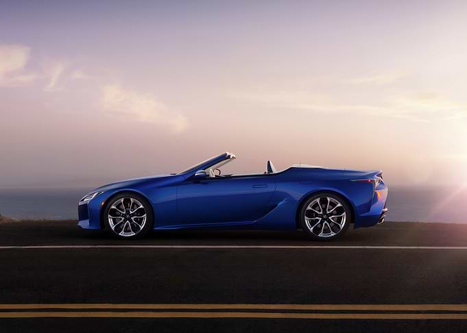 Blue Lexus LC 500 Convertible