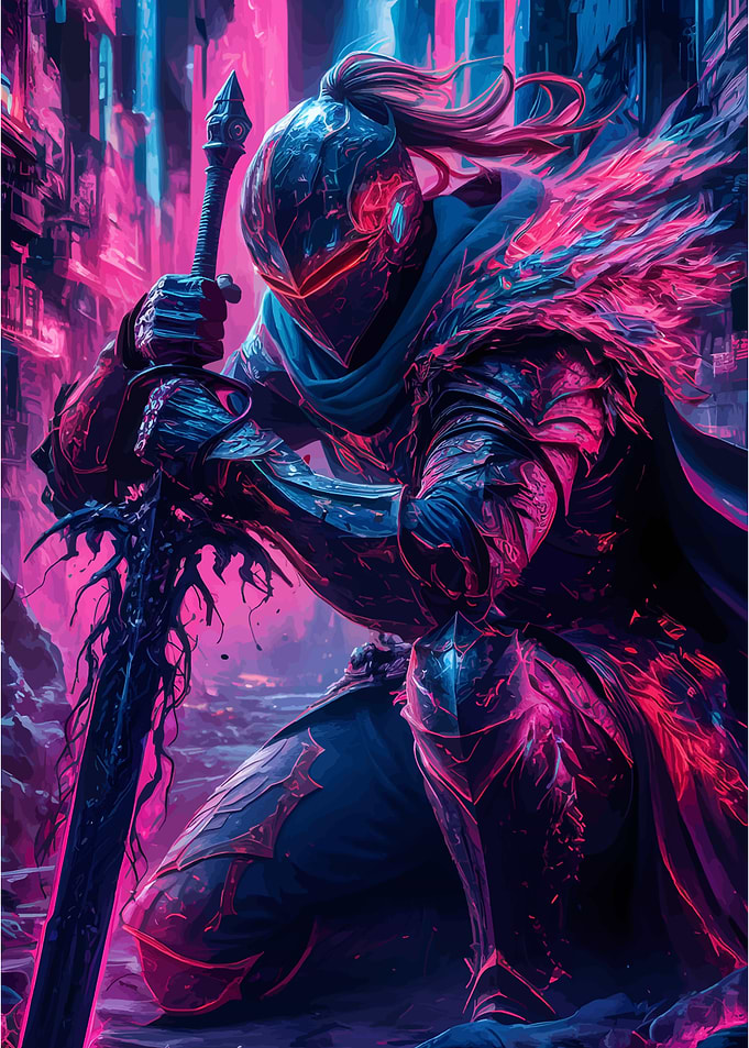 Fantasy Knight with Sword