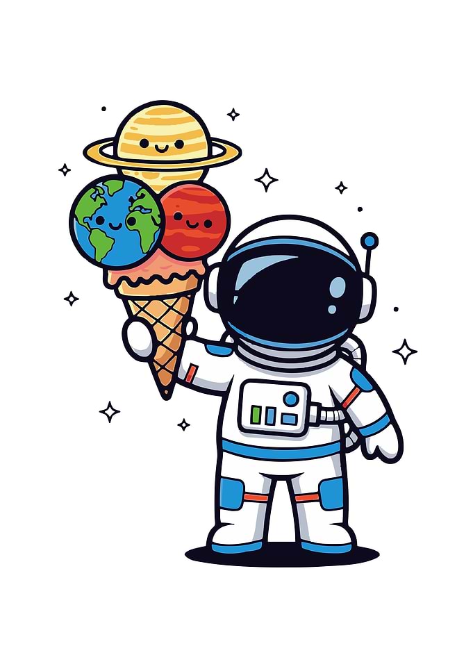 Astronaut Artwork Food