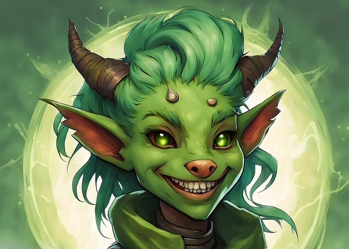 Green Goblin Portrait with Horns Artificer