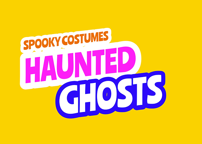 Spooky Costumes Haunted Ghosts Text Art