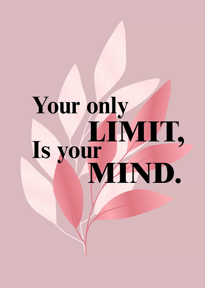Inspirational Quote with Floral Design