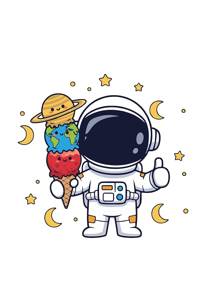 Astronaut Artwork Food