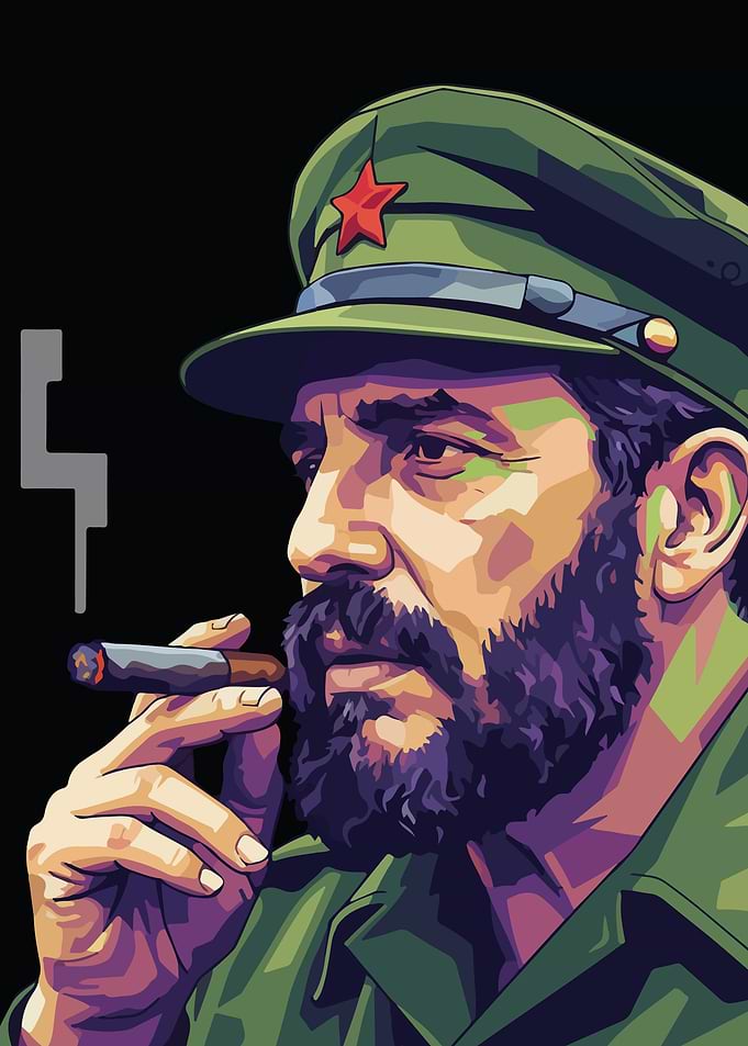 Fidel Castro Pop Art Portrait