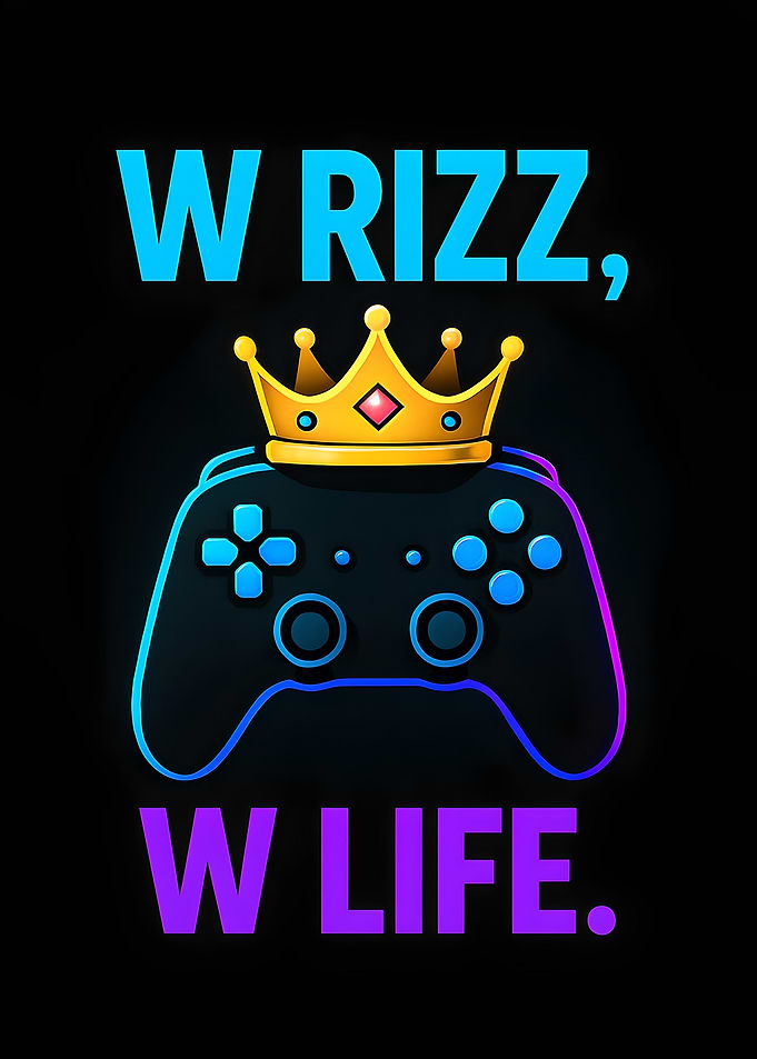 W Rizz, W Life Crowned Gaming Controller