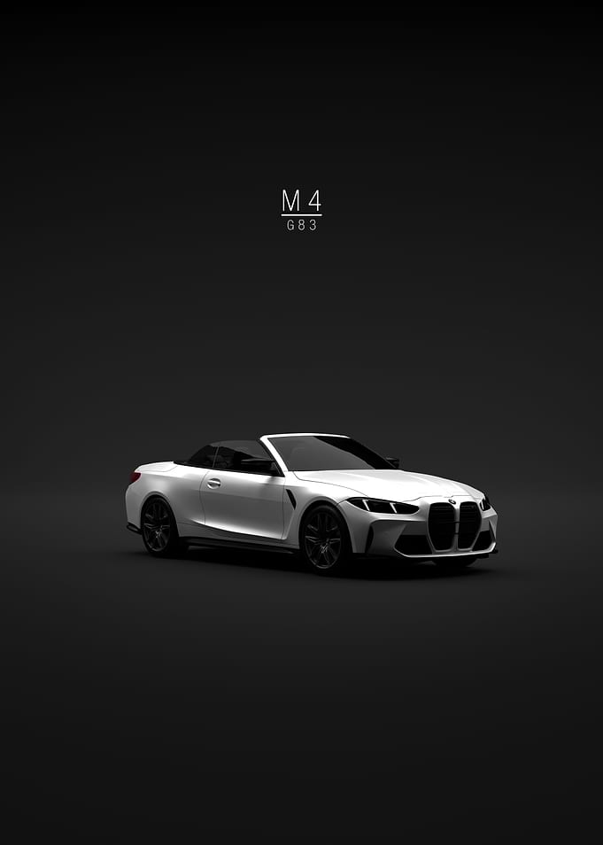 BMW M4 Convertible 2025 G83 White Front
