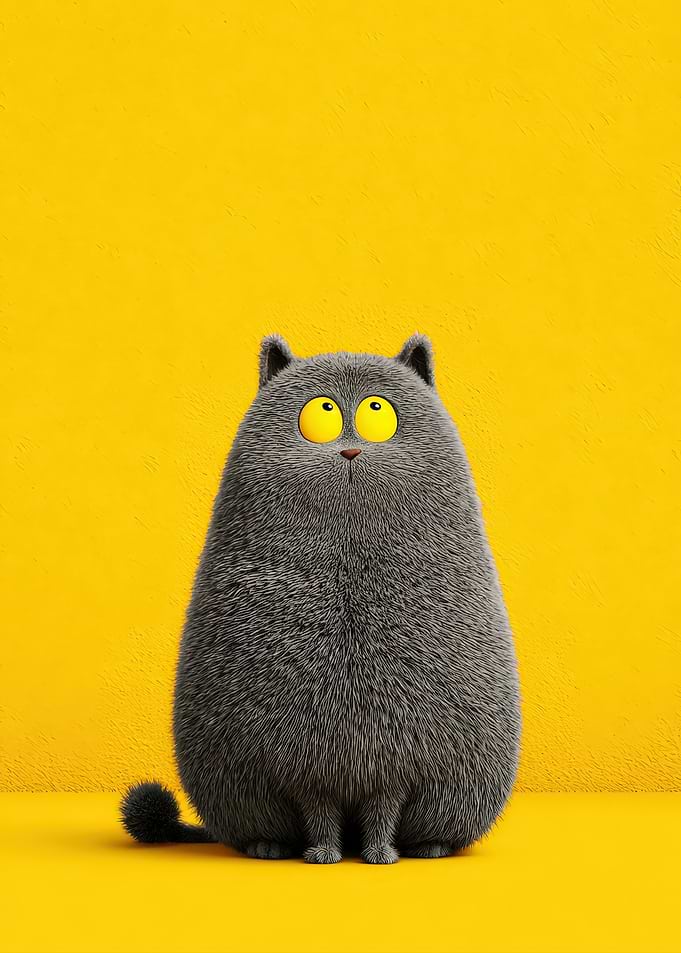 Cartoon Gray Cat