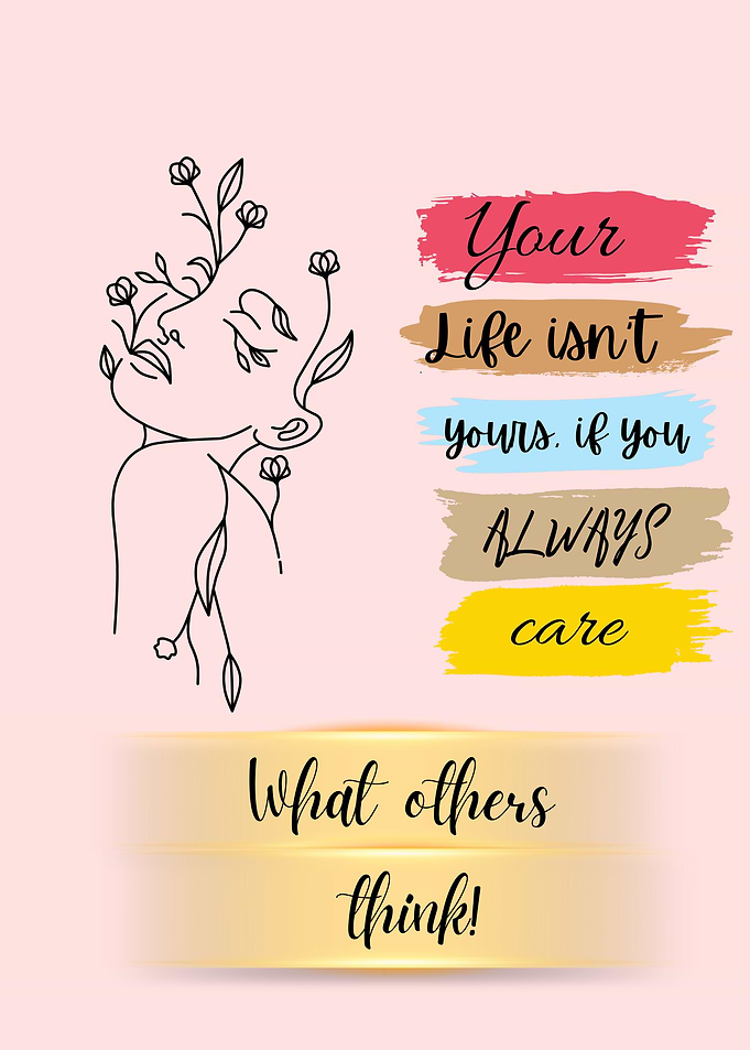 Inspirational Quote with Floral Line Art