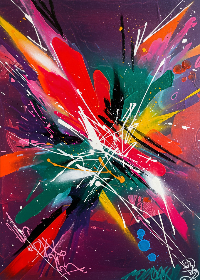 Colorful Abstract Explosion Painting