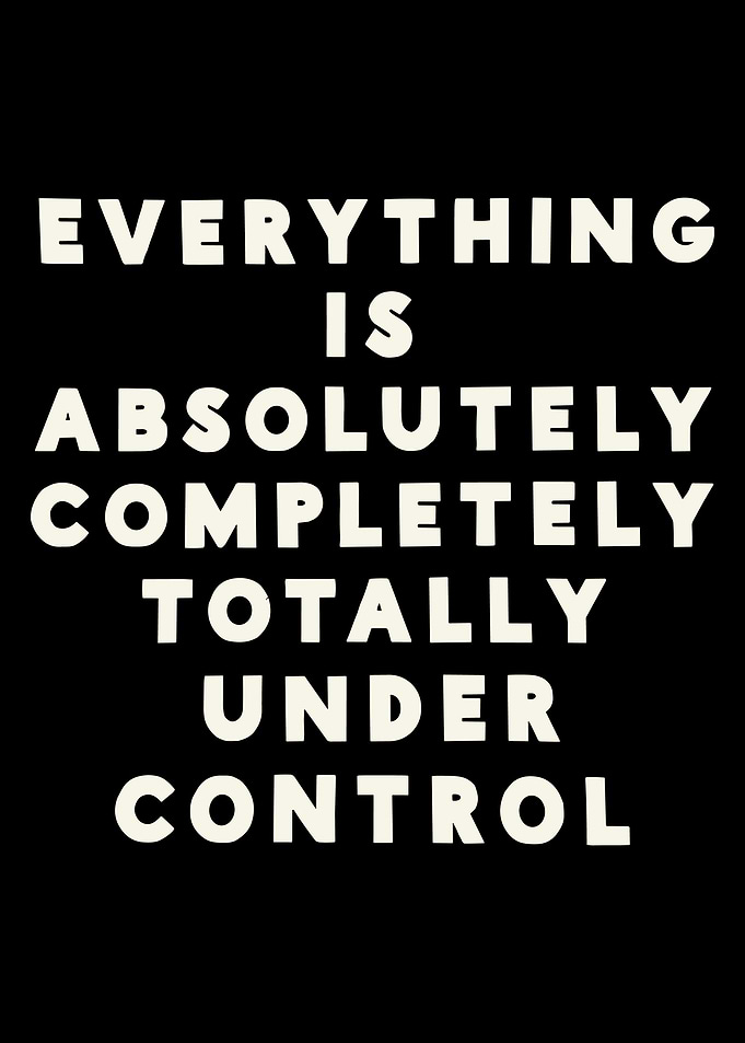 Everything is Under Control Text Art
